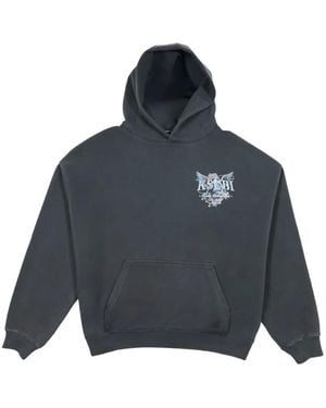 Ksubi Pouch-pocket graphic-print hoodie - Blau
