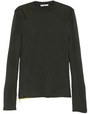 Fendi Gerippter Pullover Mit Patch - Grün