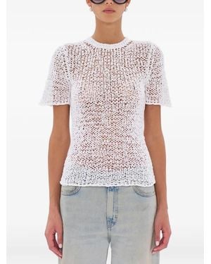 Haikure Camiseta Abby Ss En Punto De Ganchillo De Manga Corta - Blanco