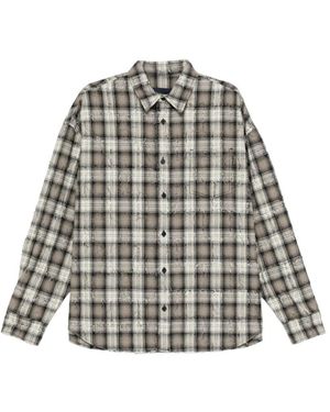 Juun.J Camisa A Cuadros Con Efecto Envejecido - Blanco