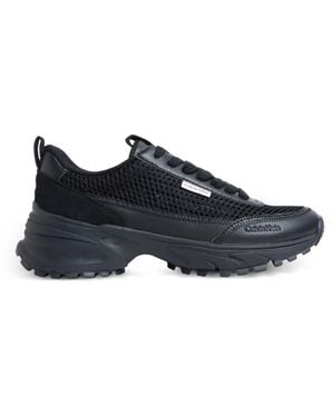 Calvin Klein Trailblazer Mesh-Panel Chunky-Sole Trainers - Blue