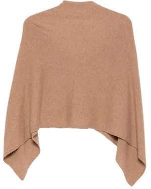 Eric Bompard カウルネック カシミアポンチョ - ナチュラル