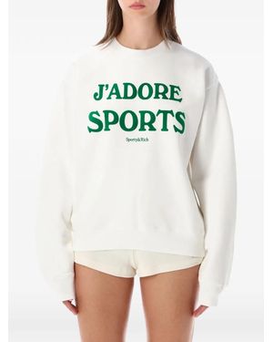 Sporty & Rich Jadore Flocked Sweatshirt - Natural