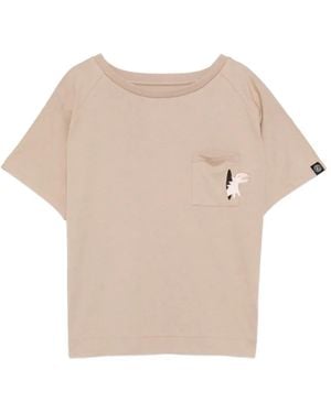 SPORT b. by agnès b. Chest-Pocket Embroidered-Detail T-Shirt - Natural