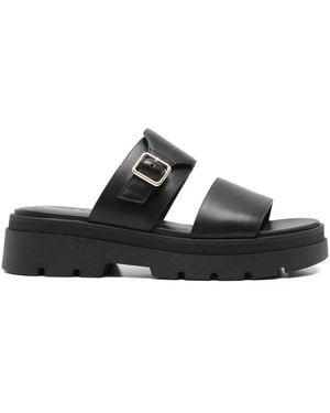 Geox Buckle-Detail Platform Sandals - Black