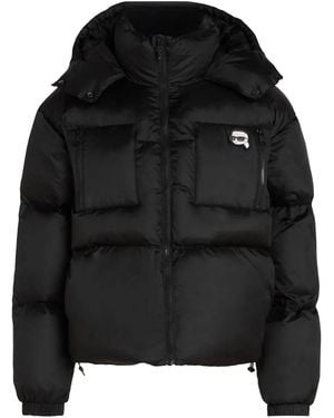 KARL LAGERFELD Ikon Puffer Jacket - Black