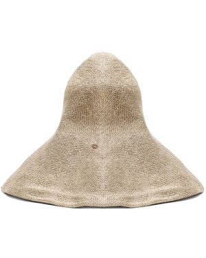 Flapper Cappello Con Placca Logo - Neutro