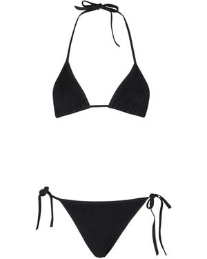 Hunza G Gina Triangle Bikini Set - Black