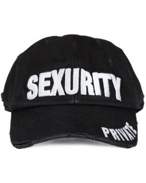 Protocol Index Distressed Embroidered Cap - Black