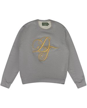 DENIM TEARS Script Crew-Neck Jumper - Grey