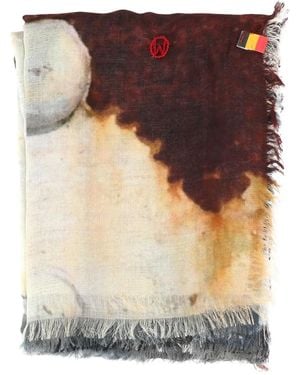 TALKING WALLS Silk Scarf - Brown