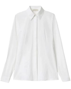 Lafayette 148 New York Bridgehampton Poplin Shirt - White