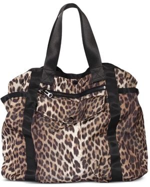 P.A.R.O.S.H. Shopper Met Luipaardprint En Handgreep - Zwart