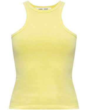 Samsøe & Samsøe Top Sin Mangas - Amarillo