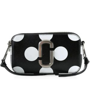 Marc Jacobs The Snapshot Polka-Dot Cross Body Bag - Black