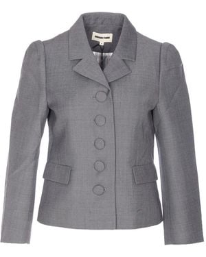 ShuShu/Tong Lapel Button Jacket - Gray