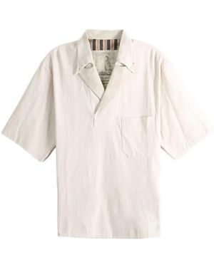Ziggy Chen Spread Collar T-Shirt - White