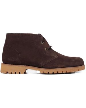 Sebago Dobby Suede Lug-Sole Ankle Boots - Brown