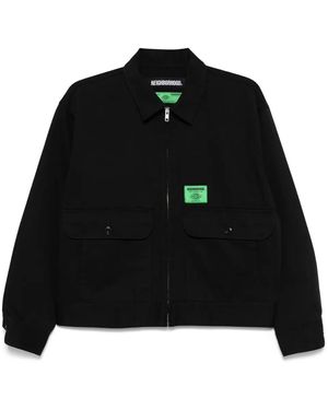 Neighborhood X Malbon Golf Quarter Zip Jacket in Black for Men