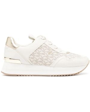 Michael Kors Raina Logo-Jacquard Platform Sneakers - White