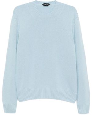 Tom Ford Cashmere Crew Neck Jumper - Blue