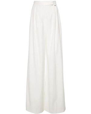 Nissa High-Waist Palazzo Trousers - White