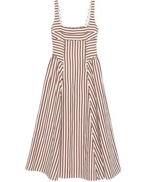 Cult Gaia Carla Striped Midi Dress - White