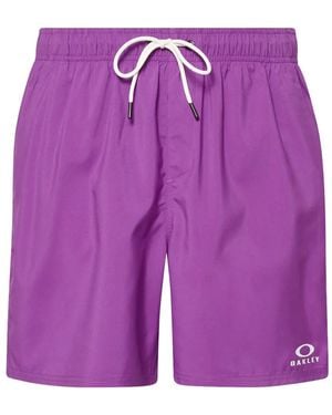 Oakley Costume Da Bagno Con Logo E Coulisse - Viola