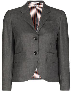 Thom Browne Single-Breasted Wool Blazer - Grey