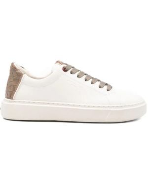 Alexander Smith Woven-Detail Paneled Sneakers - White