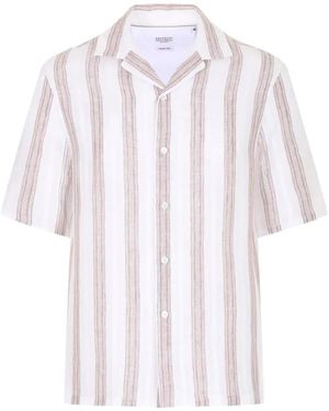 Brunello Cucinelli Embroidered Vertical-Stripe Shirt - White