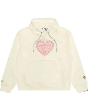 Aape By A Bathing Ape Sudadera Con Capucha Y Corazón Estampado - Neutro