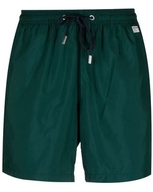 MC2 Saint Barth Logo-Patch Drawstring-Waist Swim Shorts - Green