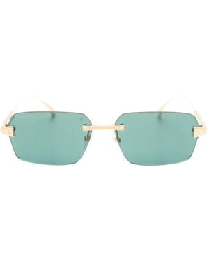 Cartier Santos De Cartier Rectangle-Frame Sunglasses - Green
