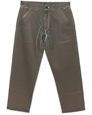 Comme des Garçons Hose Mit Grafischem Print - Grau