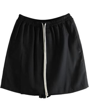 Rick Owens Drawstring-Waistband Shorts - Black