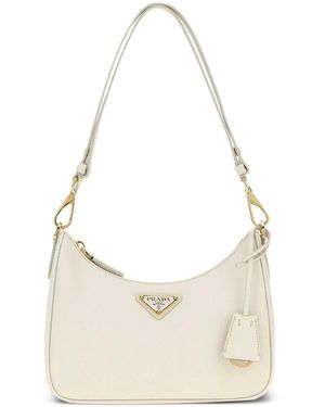 Prada Bolso Re-Edition De Piel Saffiano 2005 - Blanco