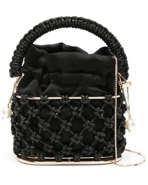 Rosantica Mini Holli Nodi Beuteltasche Mit Perlen - Schwarz
