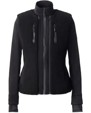 Mackage Dewi Shearling-Panel Ski Jacket - Blue