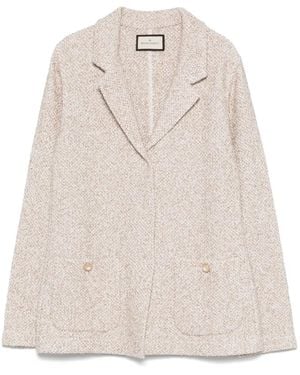 Bruno Manetti Gestrickte Jacke - Weiß