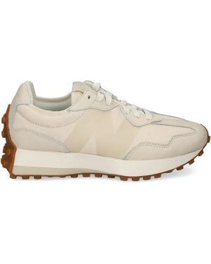 New Balance 327 Lace-Up Trainers - Natural