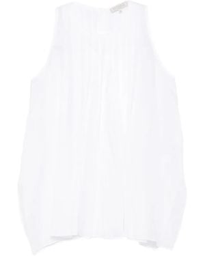 Antonelli Bermagotto pleated sleeveless top - Weiß