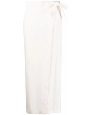 Alberta Ferretti High-Waisted Wrap Skirt - White