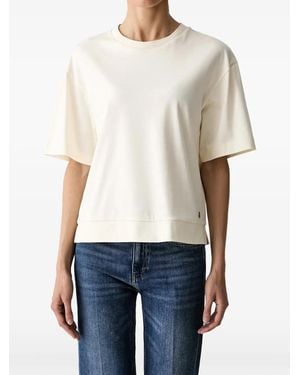 Joop! Logo-Plaque Side-Slit T-Shirt - White