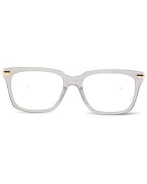 Thom Browne Rectangle-Frame Glasses - Gray
