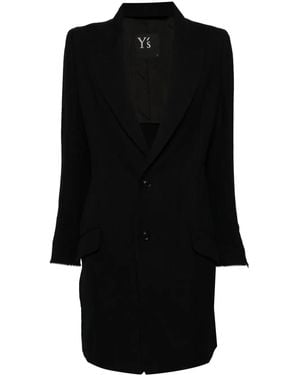 Y's Yohji Yamamoto Abrigo con botones - Negro