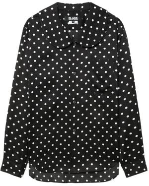 COMME DES GARÇON BLACK Polka Dot Collared Shirt - Black