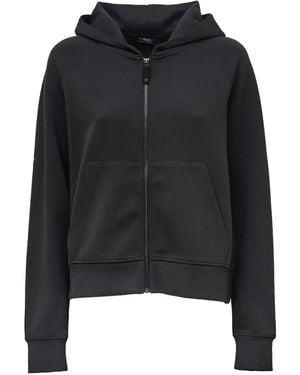 Max Mara Hoodie Zippé À Logo Brodé - Noir