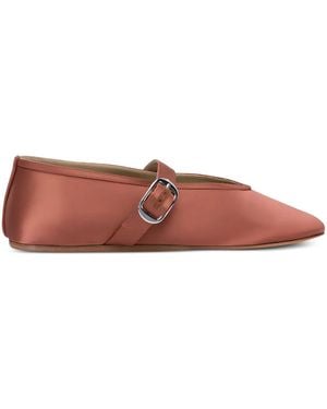 Le Monde Beryl Silk Buckle Flats - Red