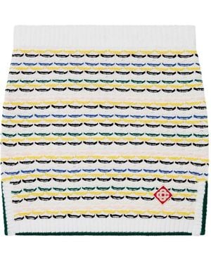 CASABLANCA Gestrickter Rock mit Streifen - Grau